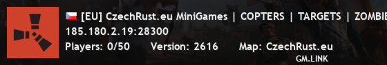 [EU] CzechRust.eu MiniGames | COPTERS | TARGETS | ZOMBIES | FFA