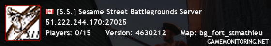 [S.S.] Sesame Street Battlegrounds Server