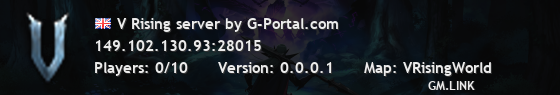 V Rising server by G-Portal.com