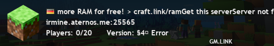 more RAM for free! > craft.link/ramGet this serverServer not found.