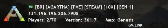 [BR] [AGARTHA] [PVE] [STEAM] [10X] [GEN 1]