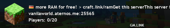 more RAM for free! > craft.link/ramGet this serverThis server is offline.