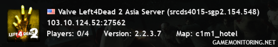 Valve Left4Dead 2 Asia Server (srcds4015-sgp2.154.548)