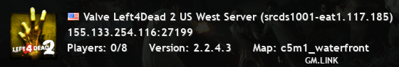 Valve Left4Dead 2 US West Server (srcds1001-eat1.117.185)