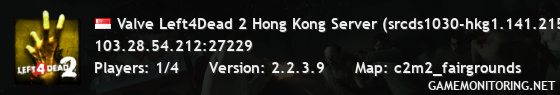 Valve Left4Dead 2 Hong Kong Server (srcds1030-hkg1.141.215)
