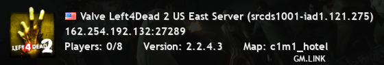 Valve Left4Dead 2 US East Server (srcds1001-iad1.121.275)