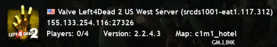 Valve Left4Dead 2 US West Server (srcds1001-eat1.117.312)