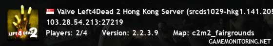 Valve Left4Dead 2 Hong Kong Server (srcds1029-hkg1.141.205)