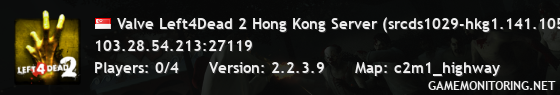Valve Left4Dead 2 Hong Kong Server (srcds1029-hkg1.141.105)