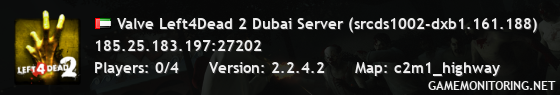 Valve Left4Dead 2 Dubai Server (srcds1002-dxb1.161.188)