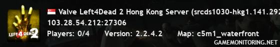 Valve Left4Dead 2 Hong Kong Server (srcds1030-hkg1.141.292)