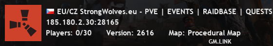 EU/CZ StrongWolves.eu - PVE | EVENTS | RAIDBASE | QUESTS | ECON