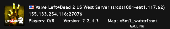 Valve Left4Dead 2 US West Server (srcds1001-eat1.117.62)