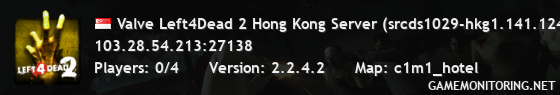 Valve Left4Dead 2 Hong Kong Server (srcds1029-hkg1.141.124)