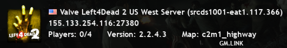 Valve Left4Dead 2 US West Server (srcds1001-eat1.117.366)