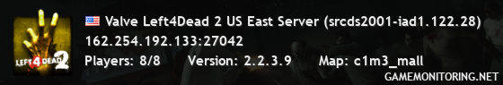 Valve Left4Dead 2 US East Server (srcds2001-iad1.122.28)