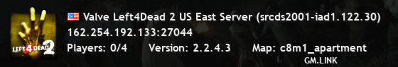 Valve Left4Dead 2 US East Server (srcds2001-iad1.122.30)