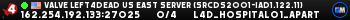 Valve Left4Dead US East Server (srcds2001-iad1.122.11)