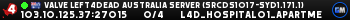 Valve Left4Dead Australia Server (srcds1017-syd1.171.1)