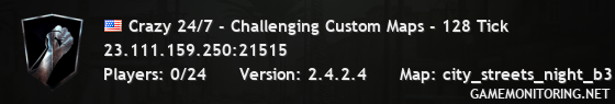 Crazy 24/7 - Challenging Custom Maps - 128 Tick