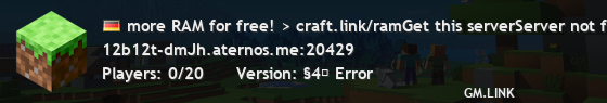 more RAM for free! > craft.link/ramGet this serverServer not found.