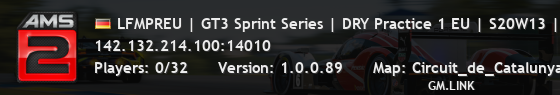 LFMPREU | GT3 Sprint Series | DRY Practice 1 EU | S20W13 | lowf