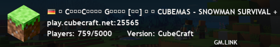 ⏴ CᴜʙᴇCʀᴀꜰᴛ Gᴀᴍᴇꜱ [ᴇᴜ] ⏵ ❄ CUBEMAS - SNOWMAN SURVIVAL + MAPS! ❄