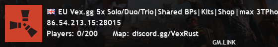 EU Vex.gg 5x Solo/Duo/Trio|Shared BPs|Kits|Shop|max 3TPhome10x5