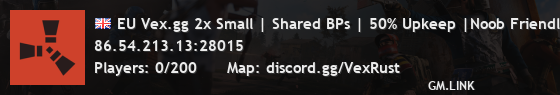 EU Vex.gg 2x Small | Shared BPs | 50% Upkeep |Noob Friendly|x2