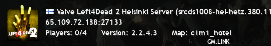Valve Left4Dead 2 Helsinki Server (srcds1008-hel-hetz.380.119)