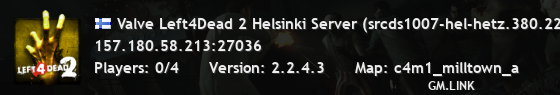 Valve Left4Dead 2 Helsinki Server (srcds1007-hel-hetz.380.22)
