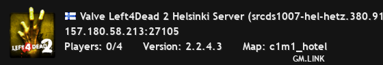 Valve Left4Dead 2 Helsinki Server (srcds1007-hel-hetz.380.91)