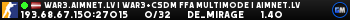 WAR3.AIMNET.LV | WAR3+CSDM FFA MULTIMODE | AIMNET.LV